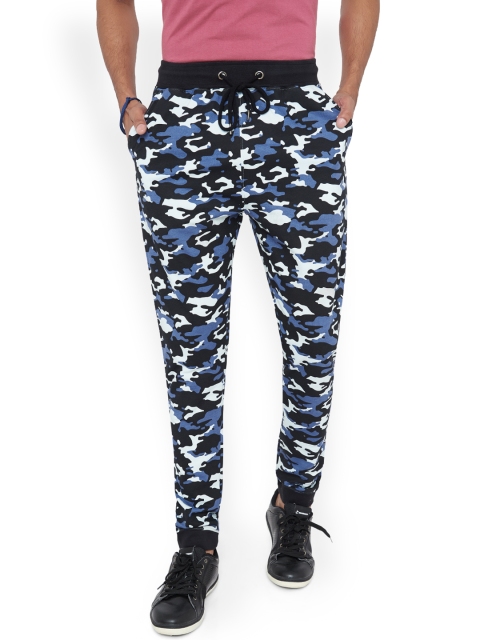 

Breakbounce Blue Slim Fit Jogger Printed Track Pants