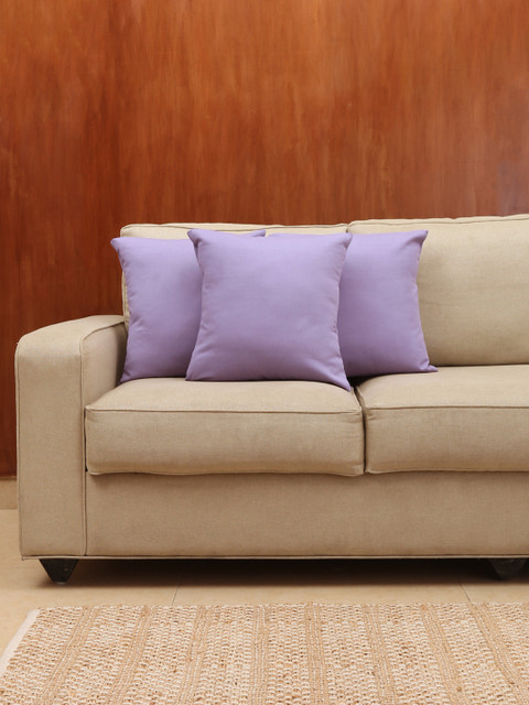 

House This Purple Set of 3 Solid 16" x 16" Square Cushion Covers