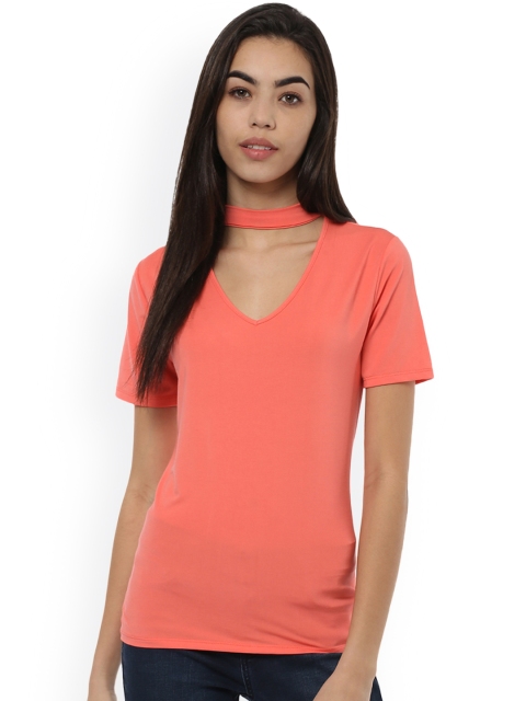 

Harpa Women Peach-Coloured Solid Top