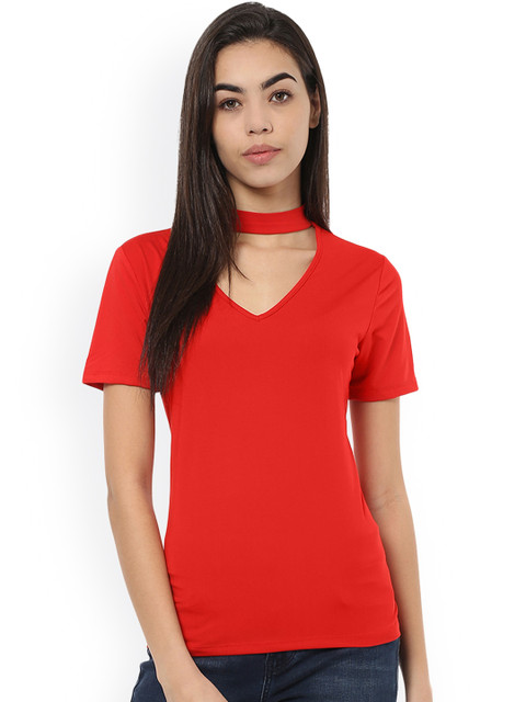 

Harpa Women Red Solid Top