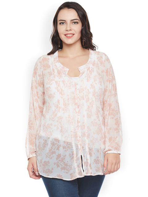

Oxolloxo Women White Printed Shirt Style Top