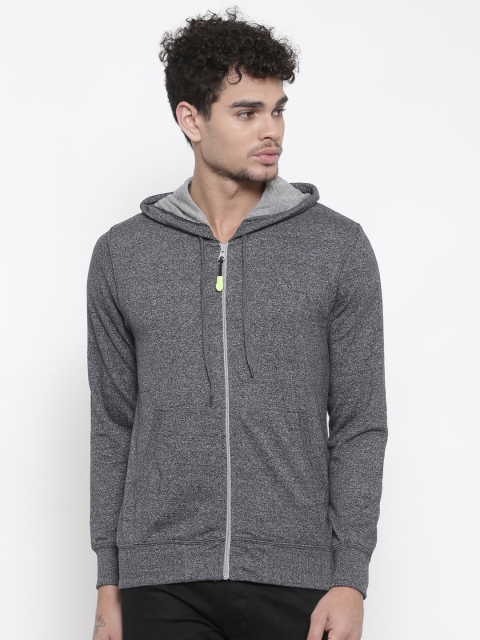 

Sports52 wear Men Charcoal Grey Solid Hooded Sweatshirt