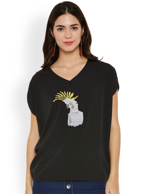 

Oxolloxo Women Black Solid Top