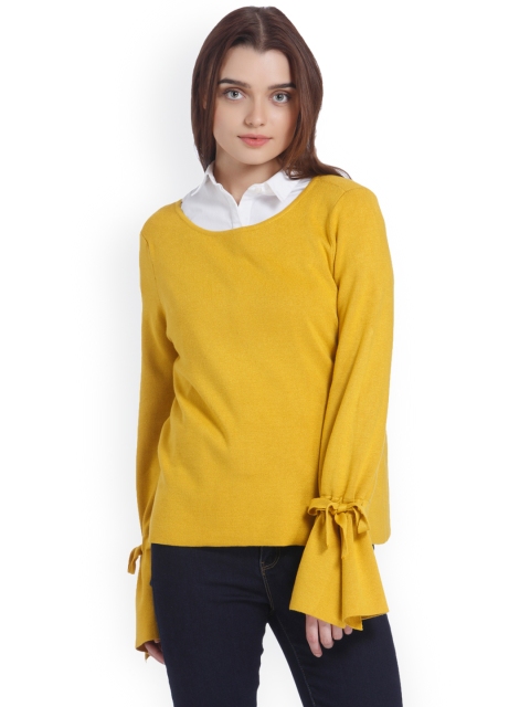 

Vero Moda Women Yellow Solid Top, Mustard