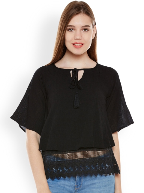 

Oxolloxo Women Black Solid Top