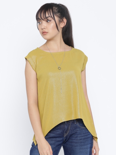 

CODE by Lifestyle Women Mustard Yellow Solid Top