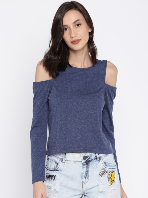 

Ginger by Lifestyle Women Blue Solid Top