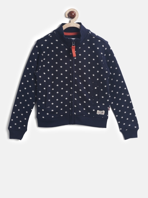

U.S. Polo Assn. Kids Boys Navy Blue Printed Sweatshirt
