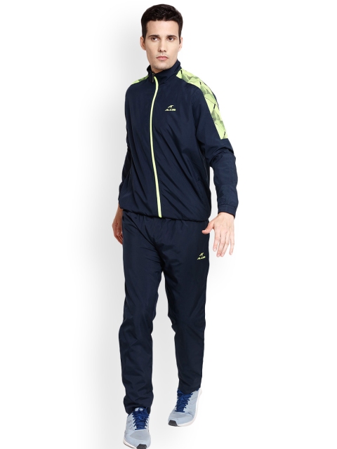 

Alcis Men Navy Blue & Green Printed Tracksuit
