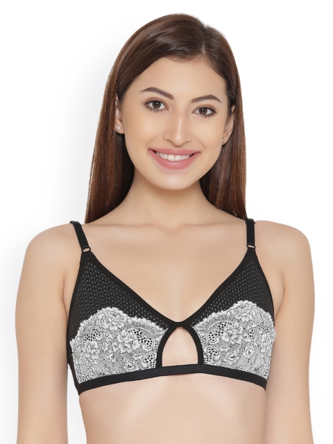 

Clovia Black Printed Non-Wired Non-Padded Everyday Bra