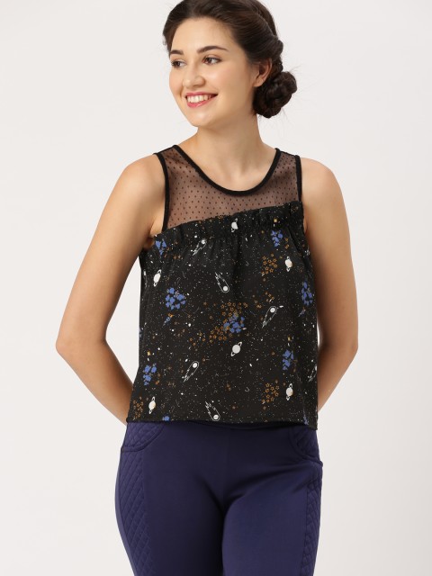 

DressBerry Women Black Printed Top
