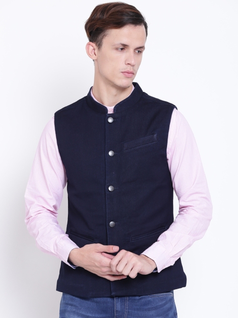

United Colors of Benetton Navy Nehru Jacket, Navy blue