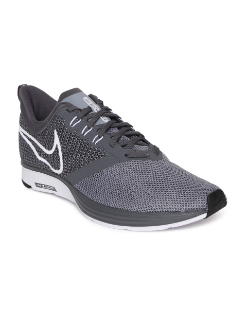 

Nike Men Grey ZOOM STRIKE Running Shoes
