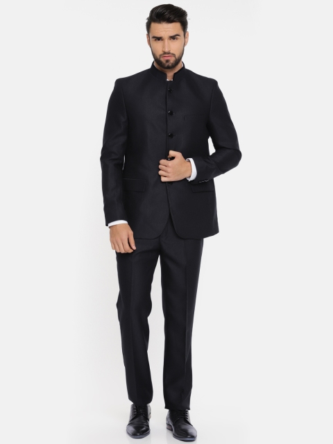 

Raymond Blue Solid Single Breasted Contemporary Fit Bandhgala Suit