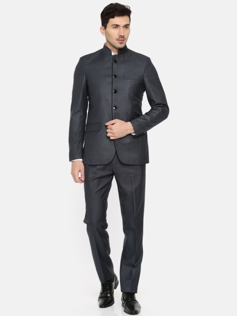 

Raymond Blue Solid Single Breasted Contemporary Fit Bandhgala Suit