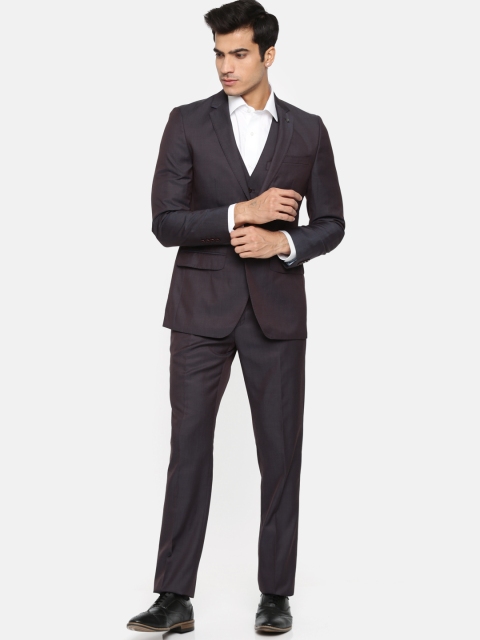 

Raymond Men Purple Single-Breasted Contemporary Fit Formal Suit
