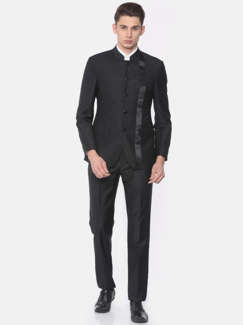 

Raymond Men Black Solid Contemporary Fit Single-Breasted Formal Suit