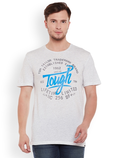 

Tom Tailor Men Grey Printed Round Neck T-shirt