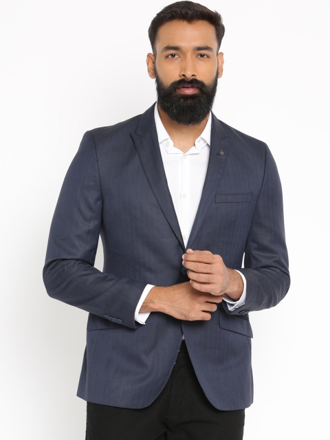 

Raymond Blue Single-Breasted Slim Fit Formal Blazer