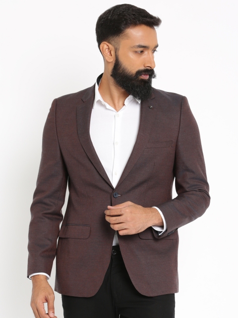 

Raymond Men Purple Tailored Contemporary Fit Single-Breasted Formal Blazer