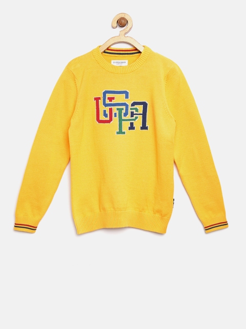 

U.S. Polo Assn. Kids Boys Yellow Self Design Pullover