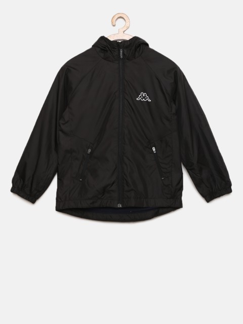 

Kappa Boys Black Hooded Sporty Jacket