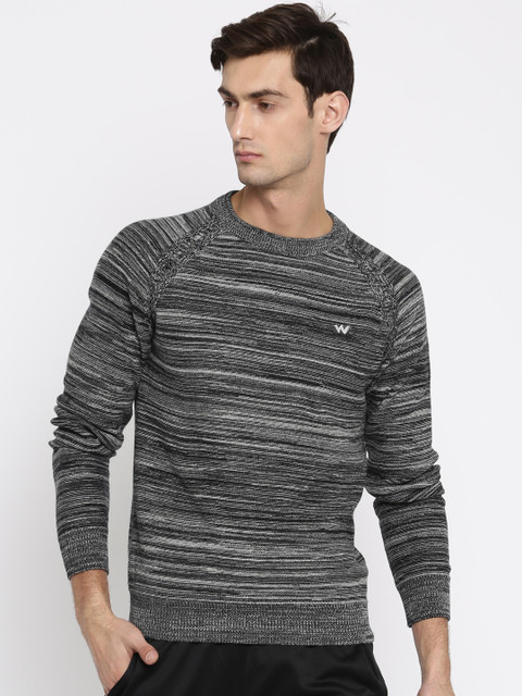 

Wildcraft Men Grey Self Design Sweater