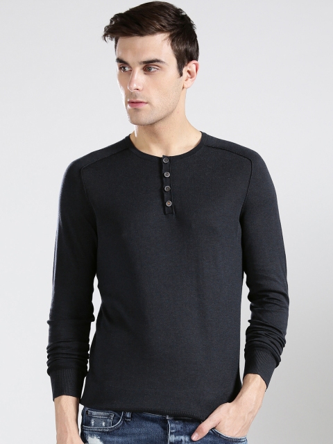 

BOSS Orange Men Navy Blue KRONASTLE Solid Sweater
