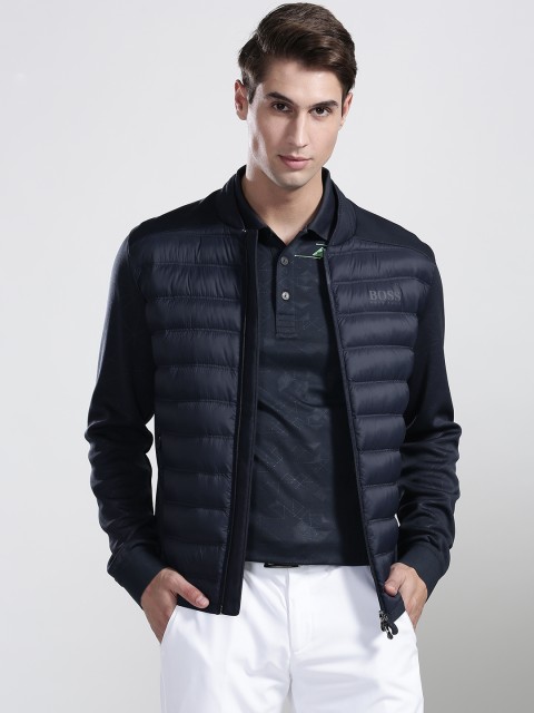 

BOSS Green Men Navy Jalmstad Pro Solid Slim Fit Padded Jacket, Navy blue