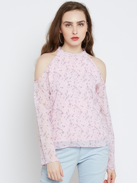 

RARE Women Pink Floral Print Top