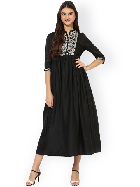 

Juniper Women Black Solid A-Line Dress