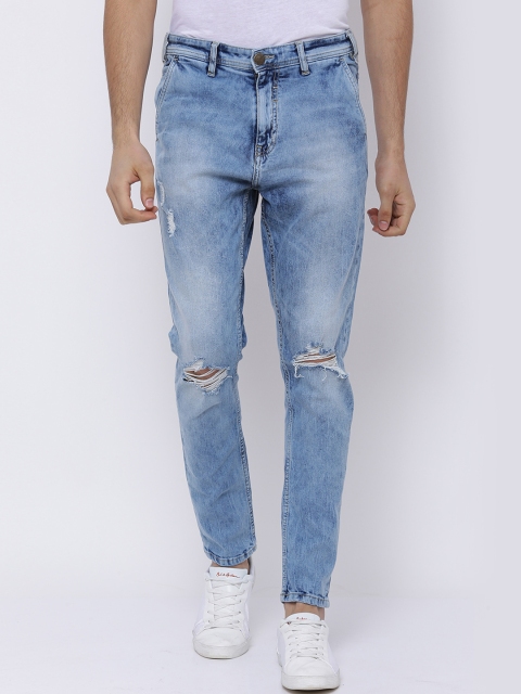 

LOCOMOTIVE Men Blue Regular Fit Mid-Rise Clean Look Stretchable Jeans