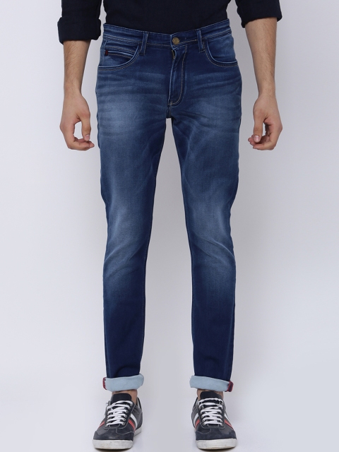 

LOCOMOTIVE Men Blue Slim Fit Mid-Rise Clean Look Stretchable Jeans