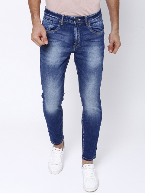 

LOCOMOTIVE Men Blue Slim Fit Mid-Rise Clean Look Stretchable Ankle-Length Jeans
