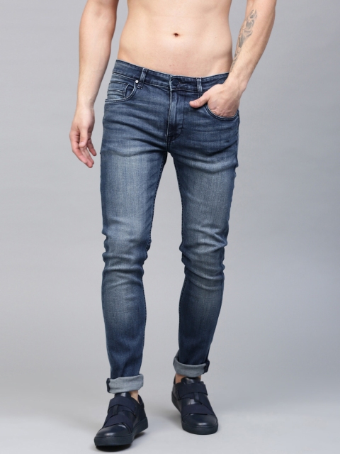 

HRX by Hrithik Roshan Men Blue Skinny Fit Mid-Rise Clean Look Stretchable Jeans