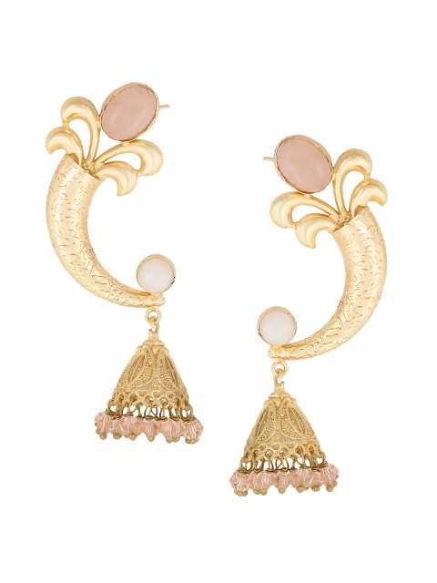 

ZeroKaata Gold-Toned Contemporary Drop Earrings
