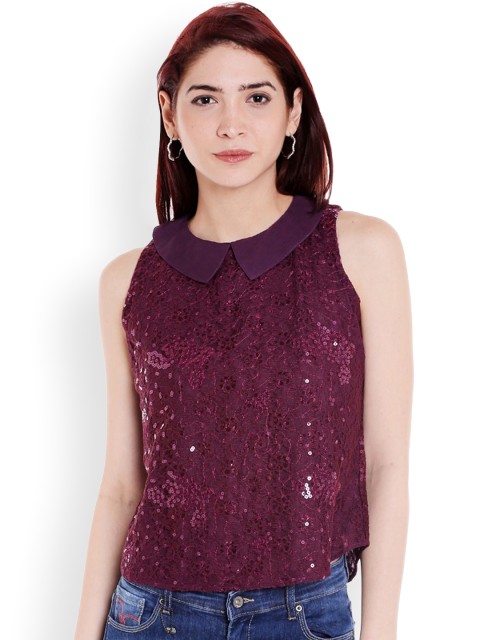 

Style Quotient Women Maroon Printed Top