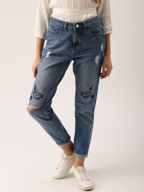 

DressBerry Women Blue Regular Fit Mid-Rise Mildly Distressed Jeans