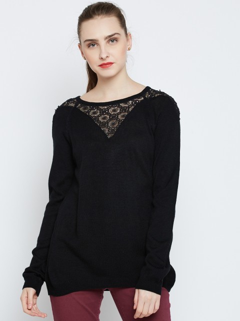 

Marie Claire Women Black Solid Pullover