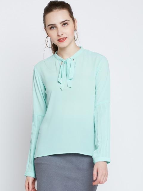 

Marie Claire Women Sea Green Solid Top