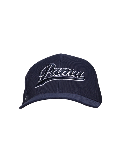 

Puma Men Navy Script Fitted Cap, Navy blue