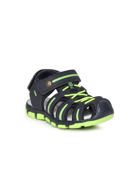 

Kittens Boys Navy Blue & Lime Green Sandals