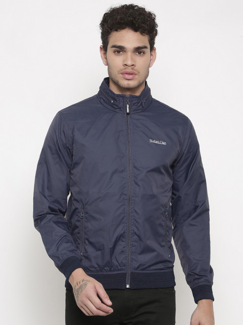 

Status Quo Men Navy Solid Bomber, Navy blue