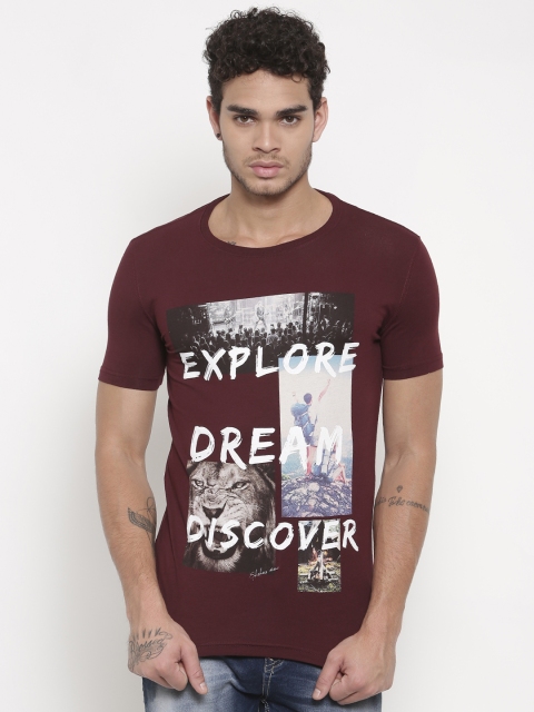 

Status Quo Men Maroon Printed T-shirt
