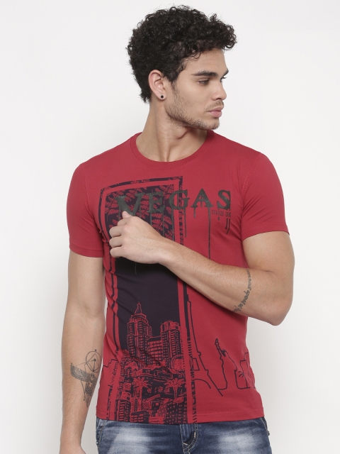 

Status Quo Men Red Printed T-shirt