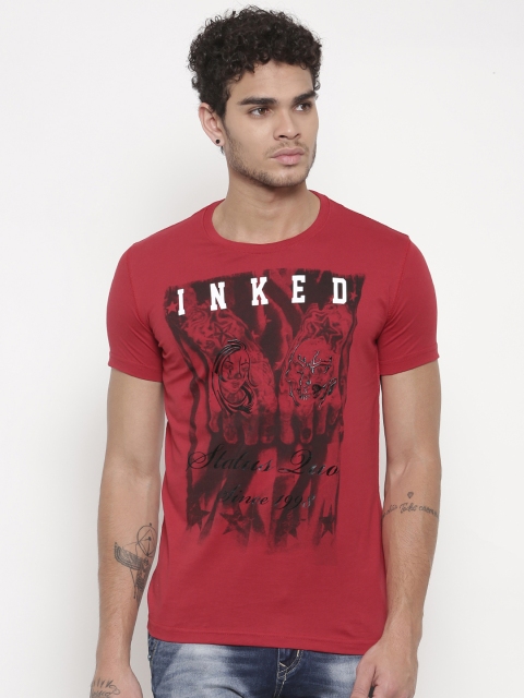 

Status Quo Men Red Printed T-shirt