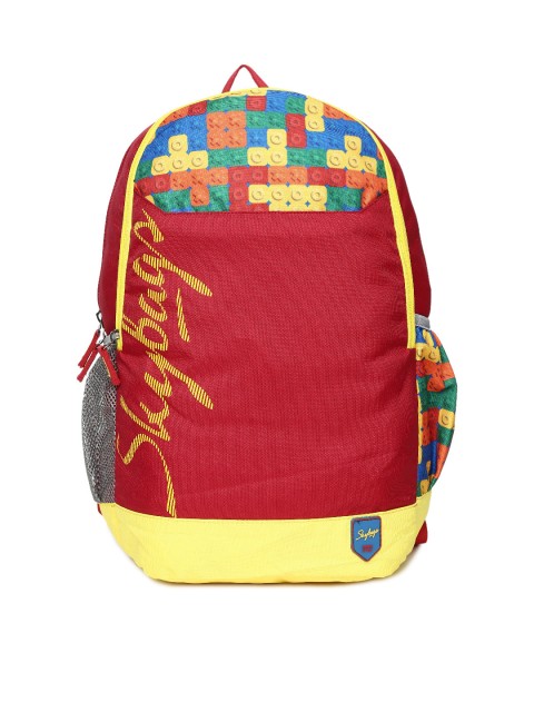 

Skybags Unisex Red Geometric Print CAMEO SCHOOL Backpack