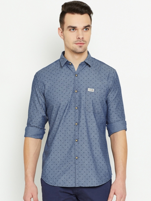 

U.S. Polo Assn. Denim Co. Men Blue Printed Casual Shirt