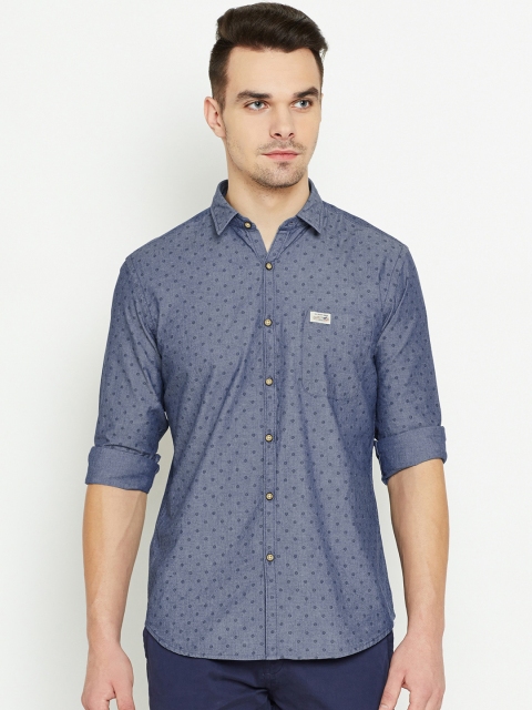 

U.S. Polo Assn. Denim Co. Men Blue Printed Casual Shirt