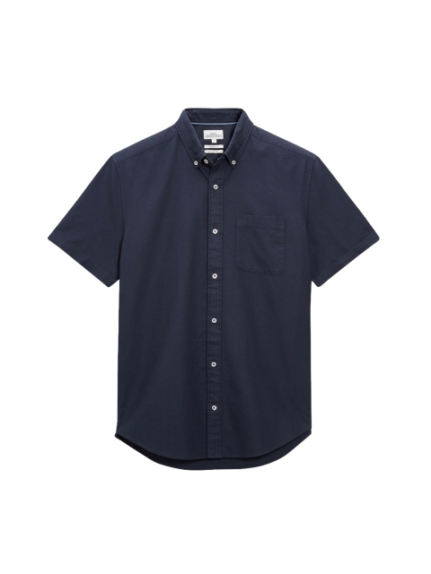 

next Men Navy Blue Comfort Regular Fit Solid Casual Shirt